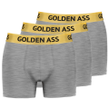 Golden Ass 3-Pack heren boxershort grijs