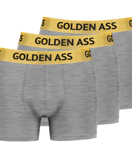 Golden Ass 3-Pack heren boxershort grijs