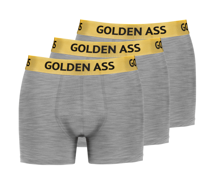 Golden Ass 3-Pack heren boxershort grijs