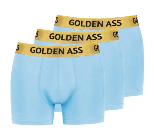 Golden Ass 3-Pack heren boxershort licht blauw