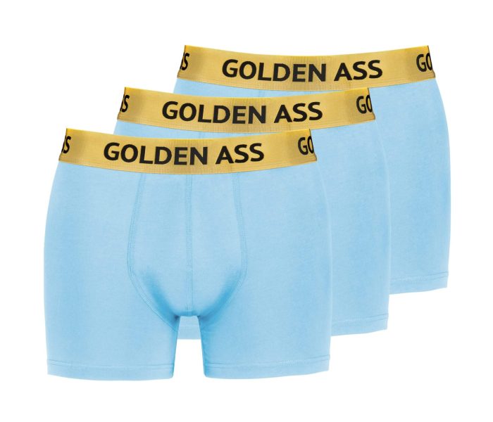 Golden Ass 3-Pack heren boxershort licht blauw
