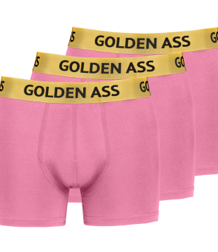 Golden Ass 3-Pack heren boxershort roze