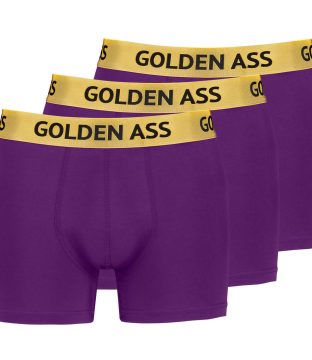 Golden Ass 3-Pack heren boxershort paars