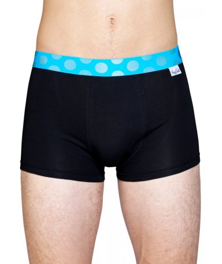 Happy Socks boxershort solid zwart / blauw