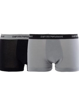 Emporio Armani Trunk Boxershorts (2-pack) – Grijs/Zwart